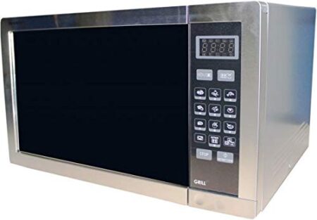 ميكروويف شارب سعة 34 لتر قدرة 1000 وات لون استانلس مزود بـ 9 قوائم للطهي و شواية R-770AR(ST)