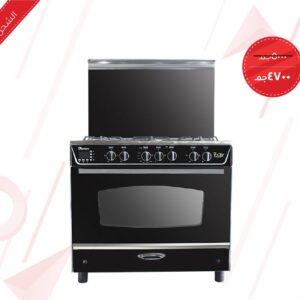 يونيون اير اي ستيل سمارت فرن غازي، 5 شعلات، 60×90 سم، اسود – C6090SS-GC-511-IDSF-T