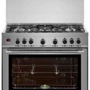 بوتجاز كريازى غاز طبيعي 5 شعلة 90*60 سم حوامل زهر ديجيتال مزود بأربع مراوح استانليس OVEN 90FC9 N SMART
