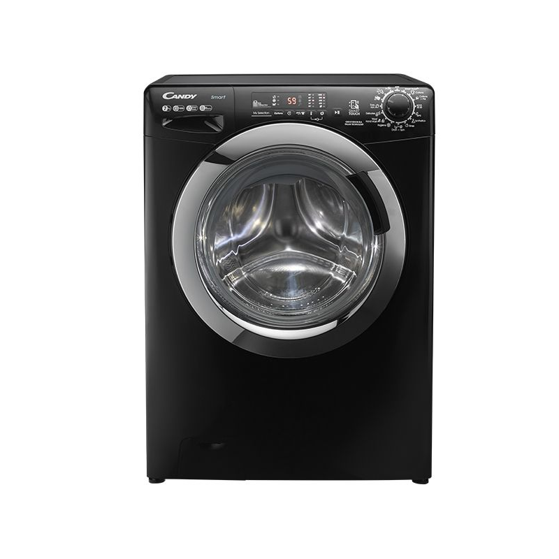 كاندي غسالة ملابس 7 كيلو فول أوتوماتيك 1000 لفة لون أسود CSS1072DC3B-ELA