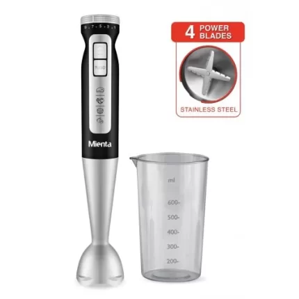 ميانتا خلاط يدوى 1000 وات وعاء 1 لتر أستانلس ستيل HB111338A