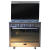 بوتاجاز يونيون اير اي كوك برو ، 60*90 سم ، 5 شعلة ، بغطاء زجاج – C6090SS-2SC-511-IDSP